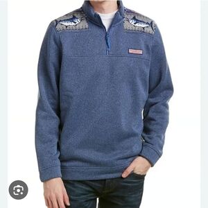 Vineyard Vines Men's Fair Isle Blue Shep Sweater Size S Pullover Fleece